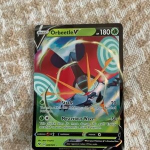 OrbeetleV very good condition Pokémon card plus 1 sleeve